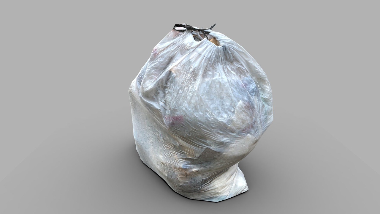Media 1 for listing Garbage Bag White LOWPOLY