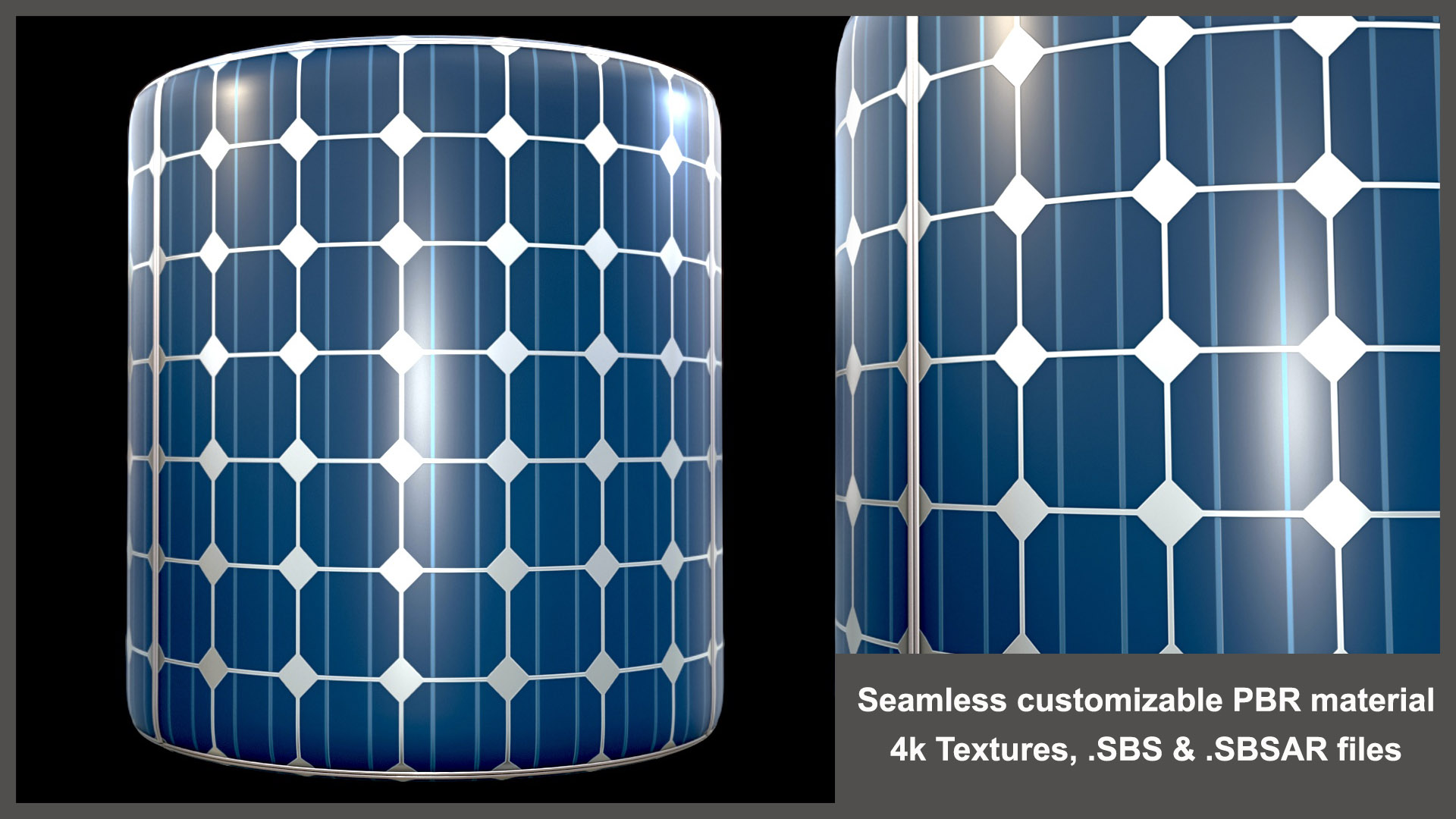 Solar Texture Color Solar Panels Substance PBR material and textures | Fab