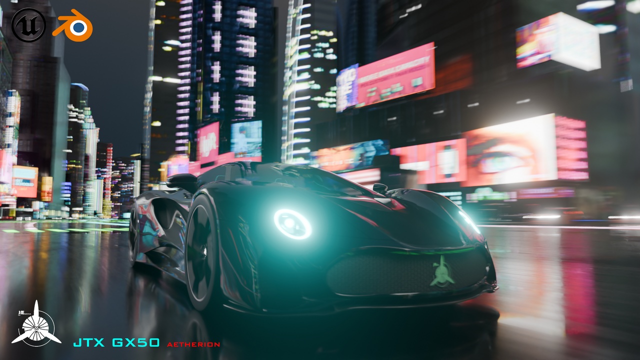 Media 1 for listing JTX GX50 Aetherion Hypercar Convertible with Full interiors, rigged and animated