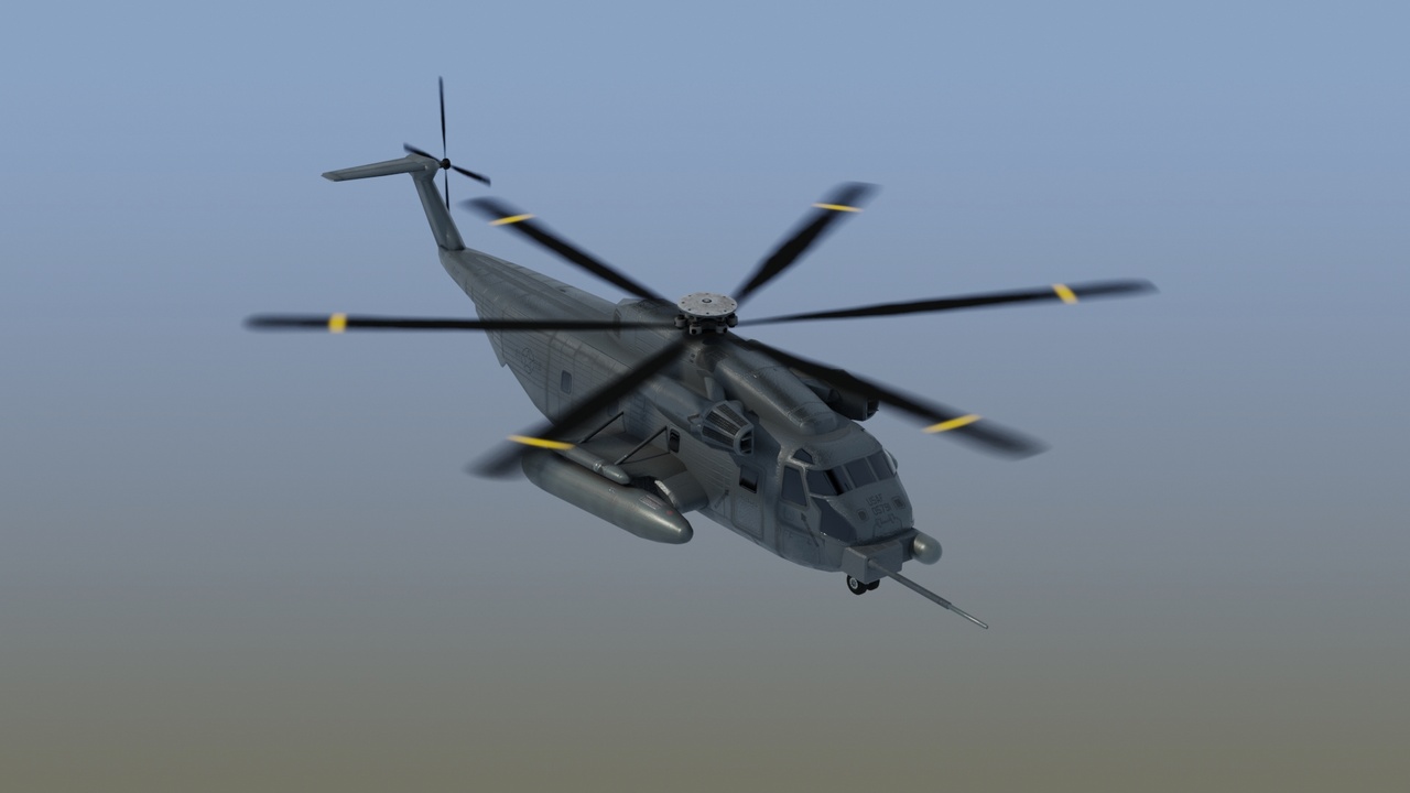 Media 1 for listing MH53J Pave Low Military Special Operations Helicopter Game Ready 3D Model