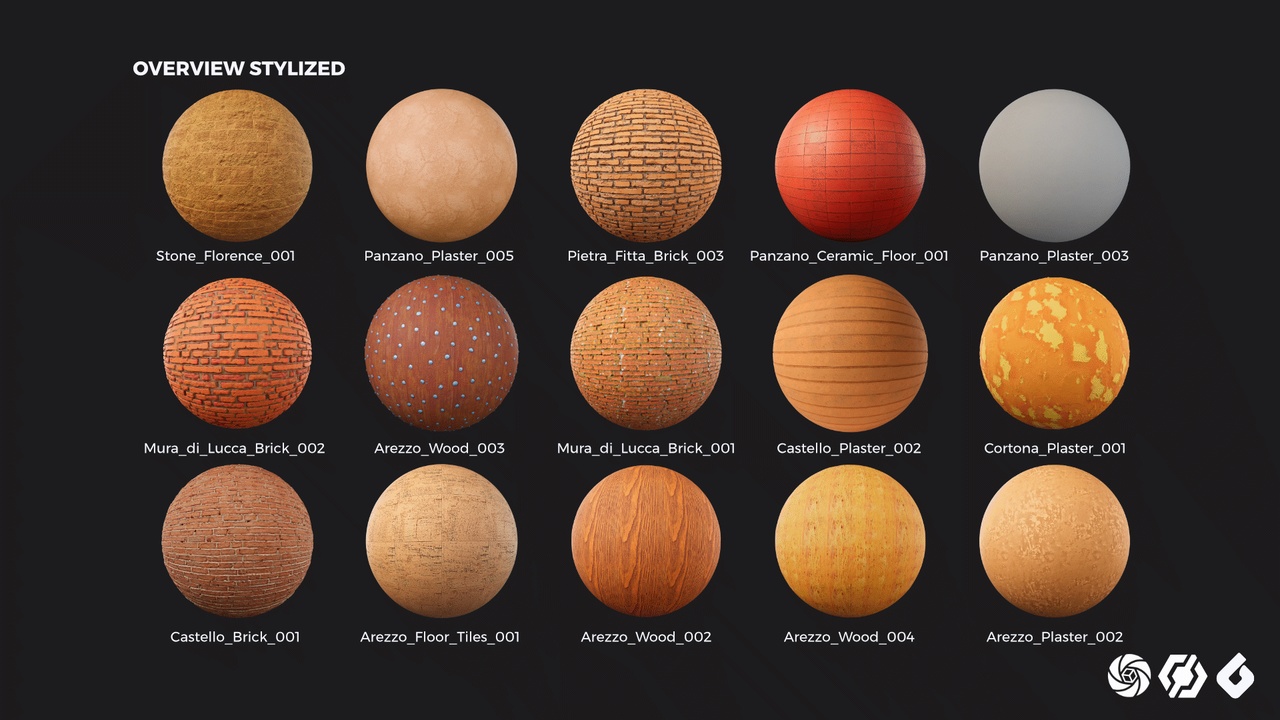 Media 1 for listing Italian Material Collection Vol1 - Stylized