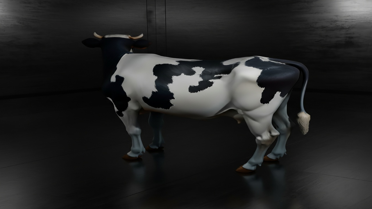 Media 1 for listing Realistic Farm Cow High Detail 3D Model