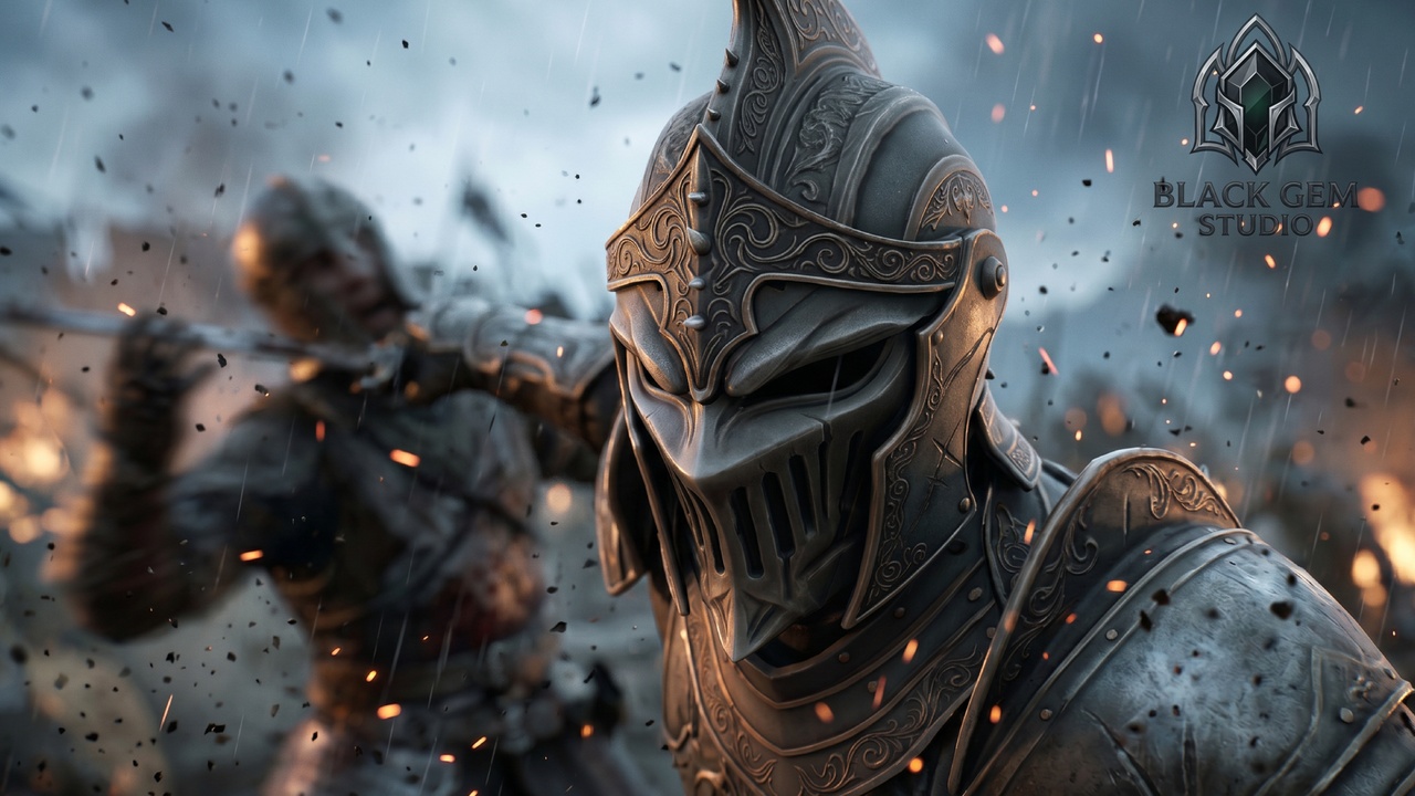 Media 1 for listing Iron Revenant Battle Helmet for Dark Fantasy Metahuman Warriors