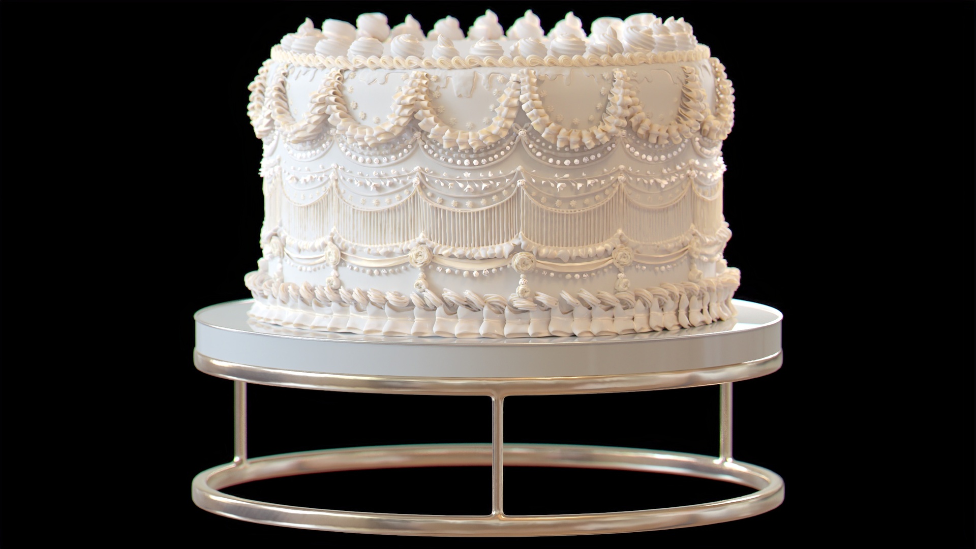 Media 1 for listing Royal White Wedding Cake Pie High-Poly