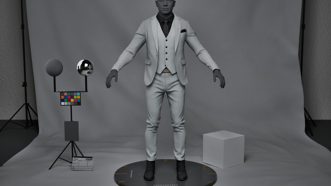 Media 1 for listing White Suit Outfit for Metahuman - MHPKG