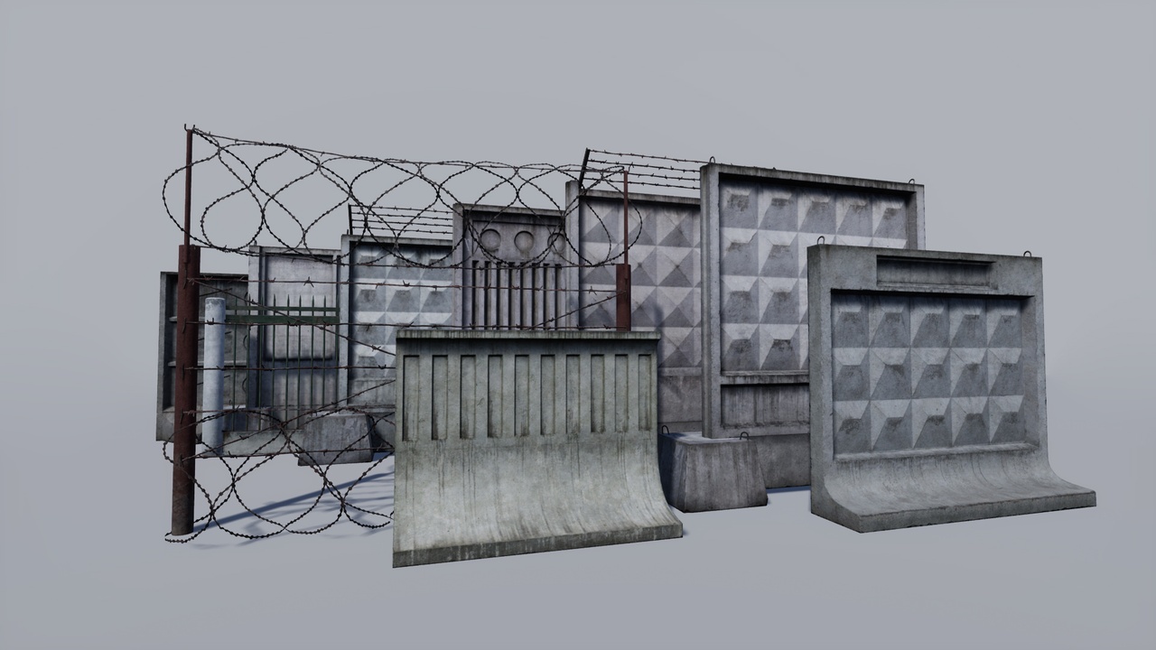 商品 Modular Concrete and Metallic Fence Pack 的媒体 1