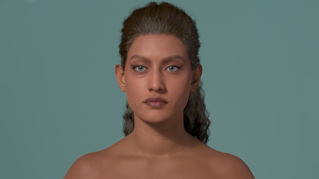 Media 1 for listing Meta Human hair ponytail with_curls Groom