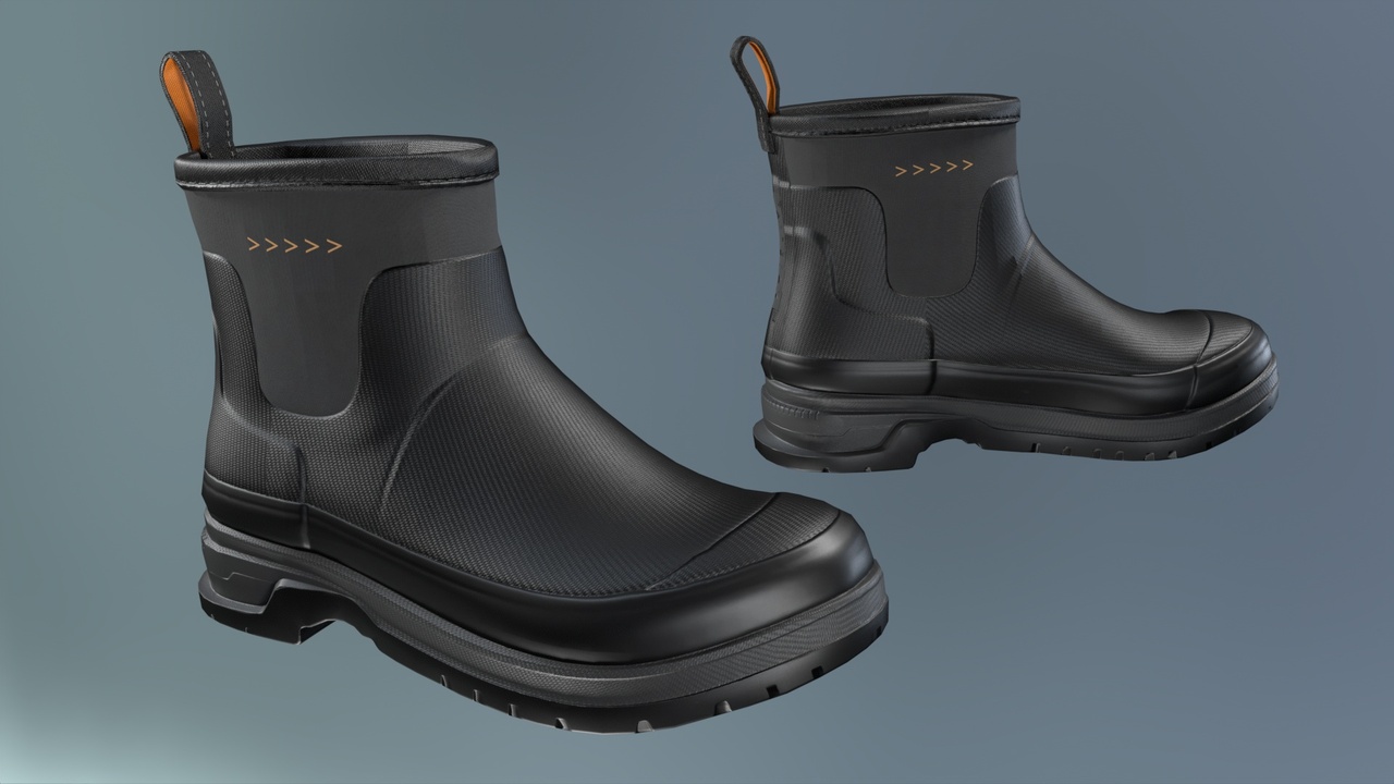 Media 1 for listing Black Short Rubber Boots