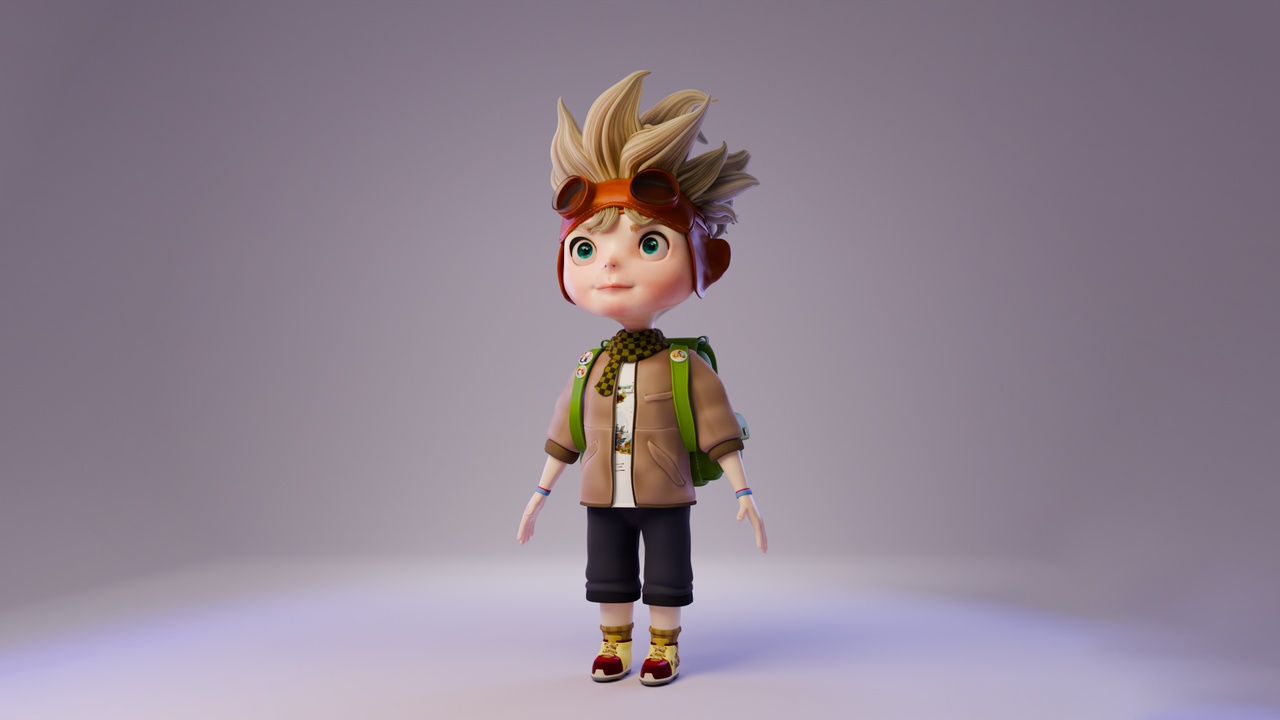 Media 1 for listing Ninja boy - original character modeling
