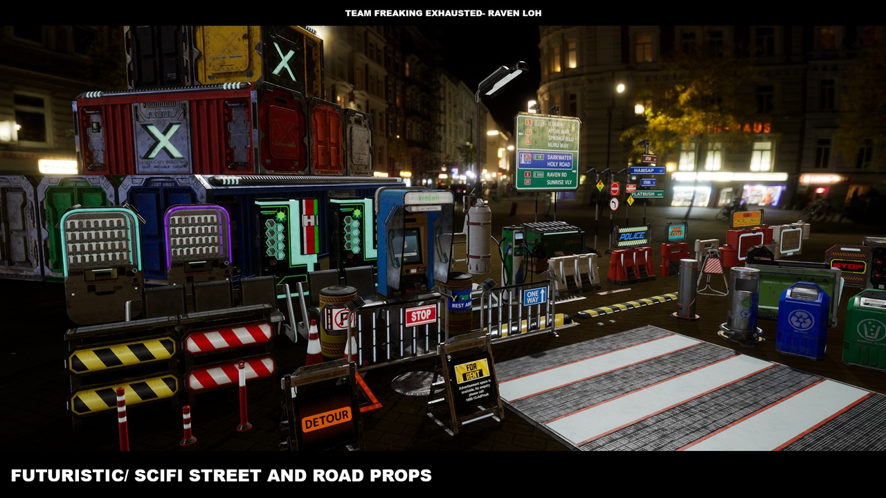 Multimedia 1 dla listy Futuristic/ Scifi Street and Road Props