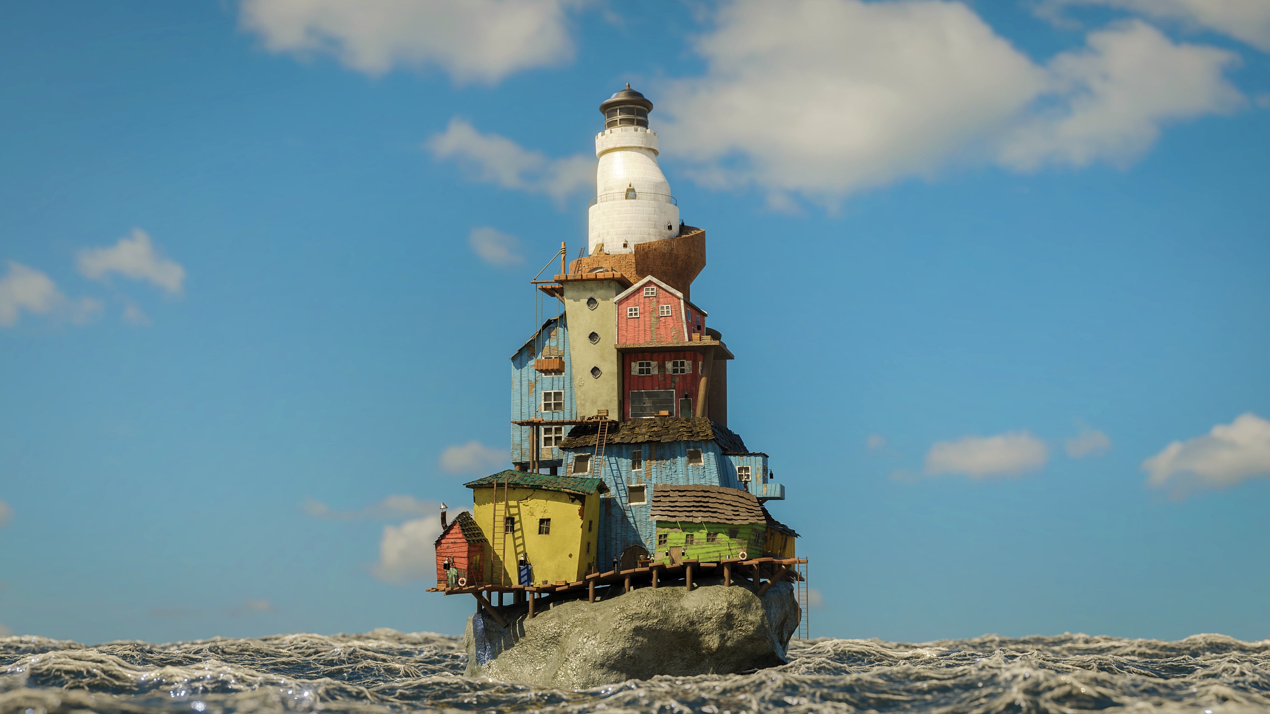 Media 1 for listing Coastal Town 3D Asset Mega Pack