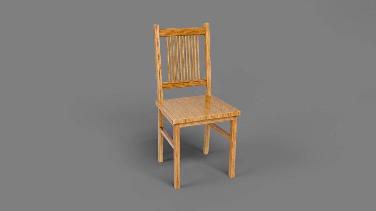 Media 1 for listing Stylized Slatted Wooden Chair
