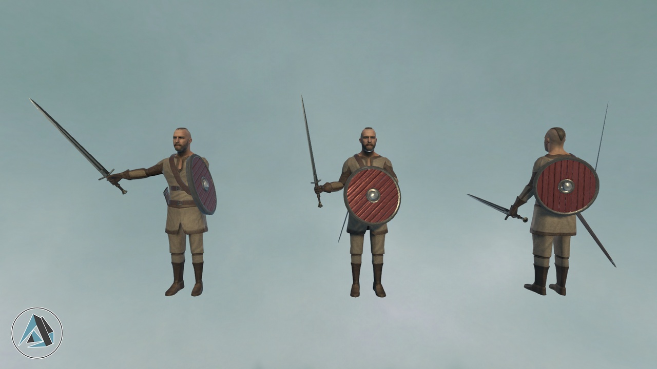 Media 1 for listing Viking Warrior Character Realistic Medieval Asset Package