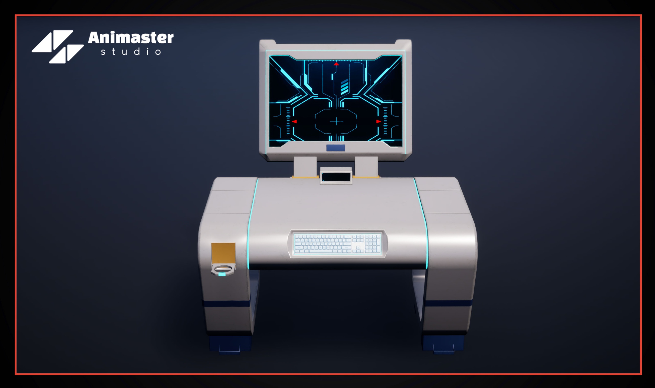 Media 1 for listing Sci-Fi Control Terminal – Rigged & Animated