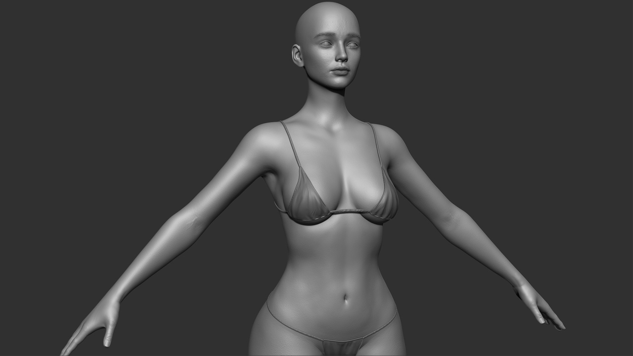 Media 1 for listing Female Base mesh realistic 3D model
