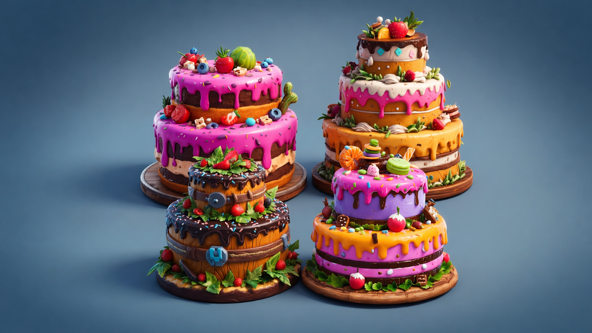 Mod Sytle Cake FREE Stylized Cakes Pack🎂 | Fab