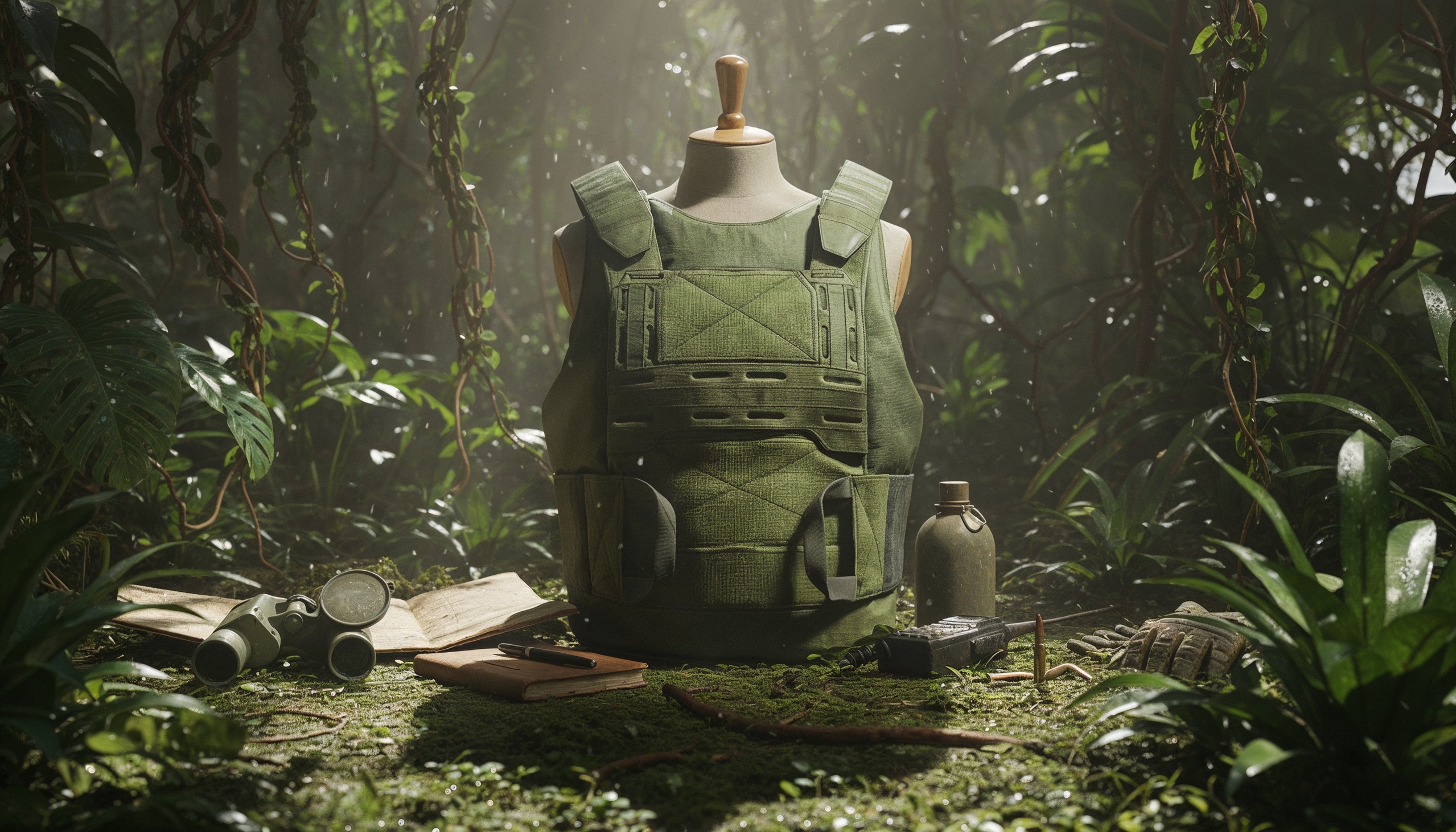 Media 1 for listing Green Combat Body Armor Metahuman compatible M Series