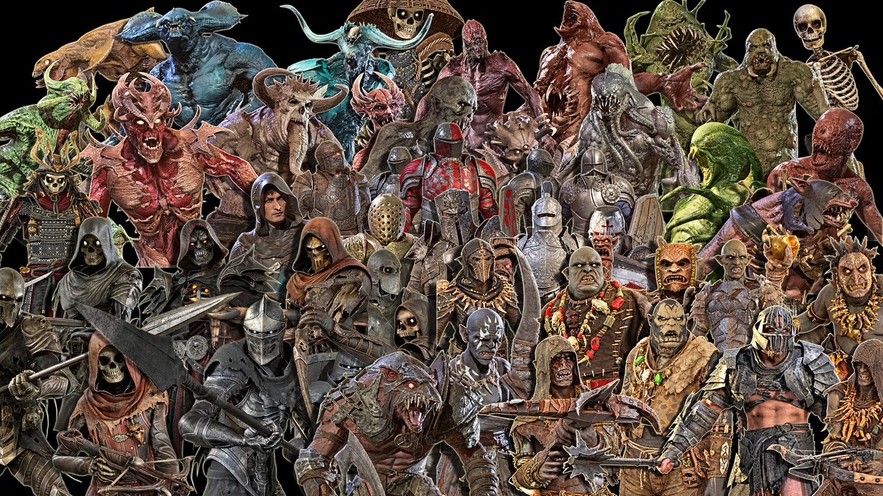 Media 1 for listing Full Dark Fantasy RPG Character Collection |Knights, Orcs, Undead, Demons, Mons