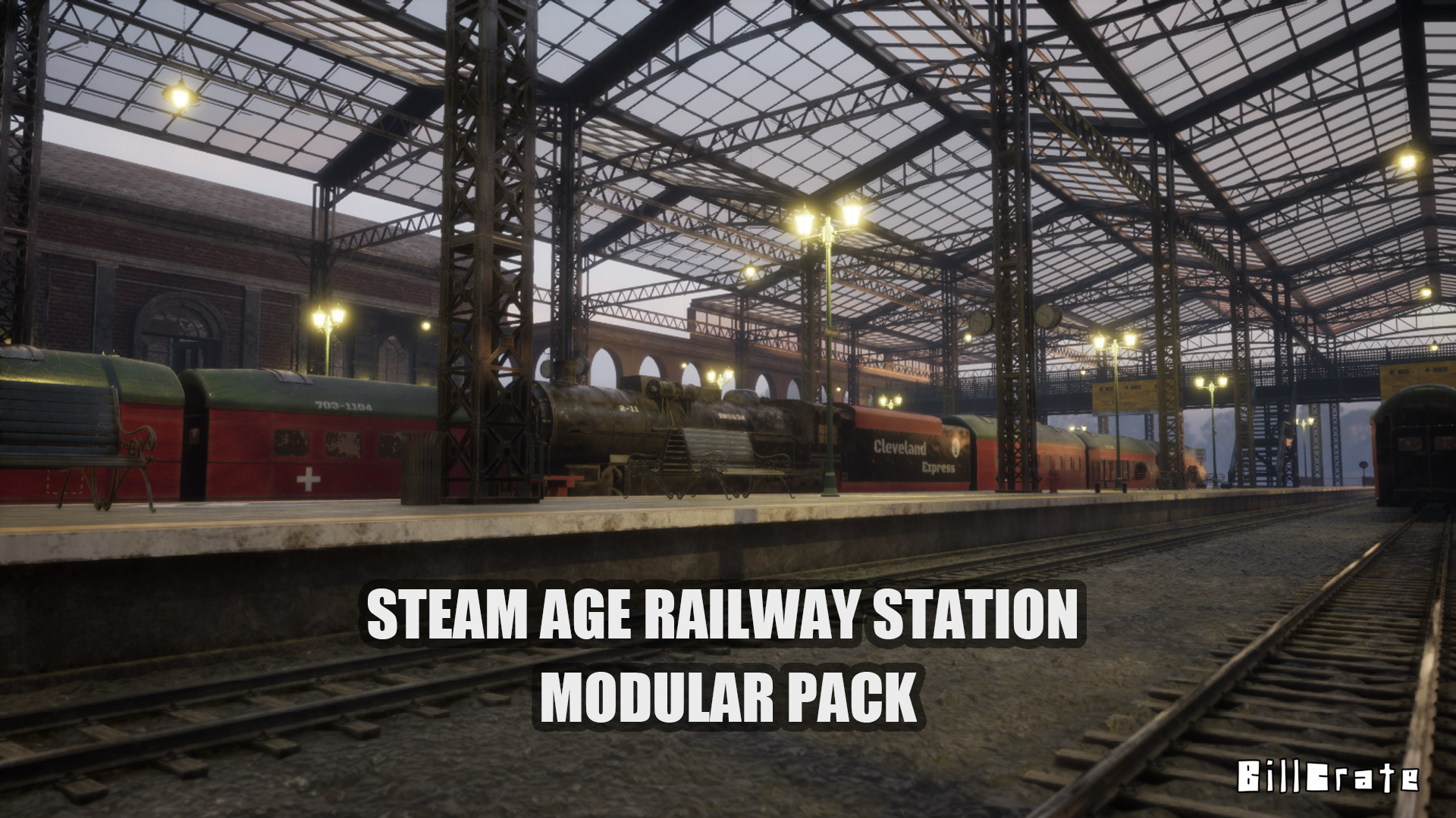Steam Age Railway Station Modular Pack | Fab