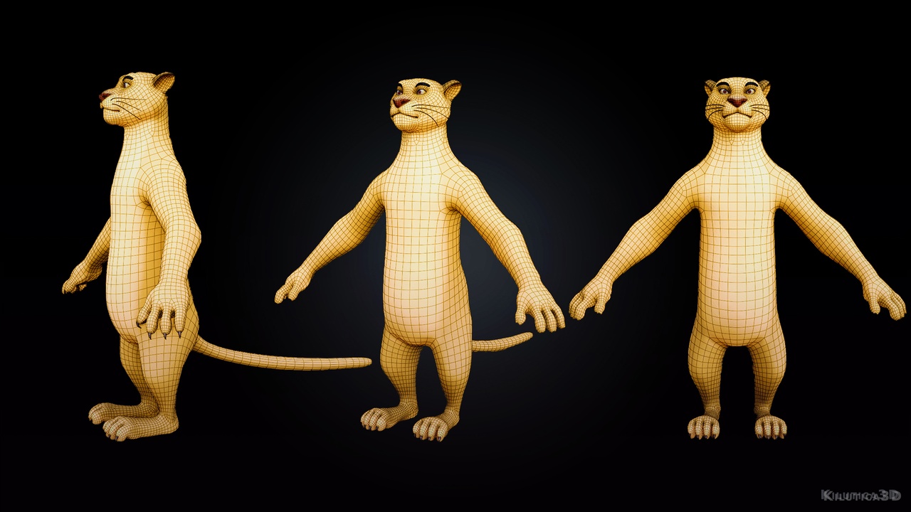 Media 1 for listing Biped BigCat Rigged 3D Model