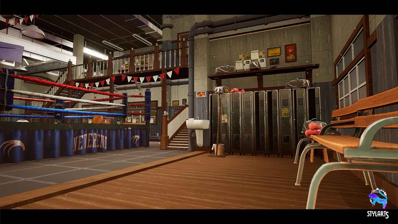 Media 1 for listing Stylized Boxing Club ( Stylized Boxing Boxing Club Gym Fighter Interior Boxing )