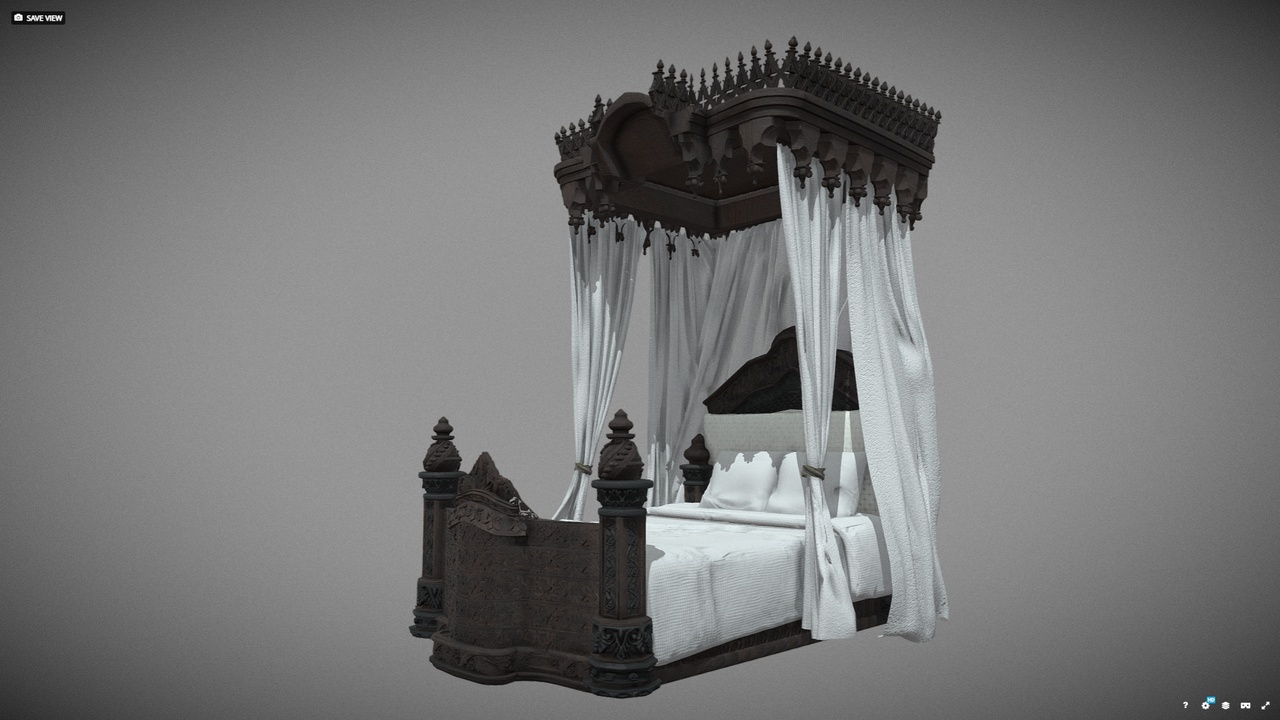 Media 1 for listing canopy Antique Bed