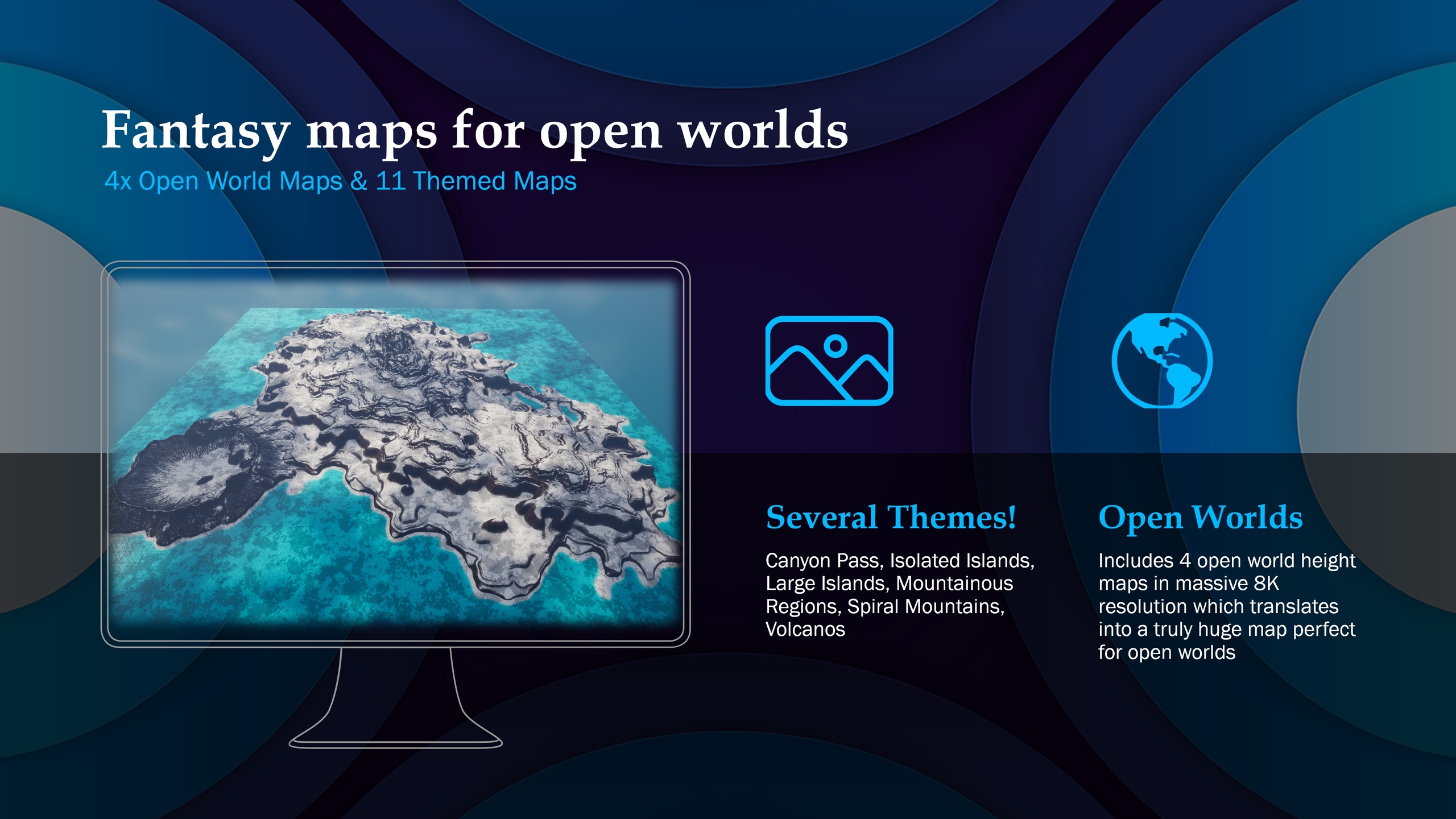 Media 1 for listing Fantasy Landscape Pack | 15 Maps + AutoMaterial