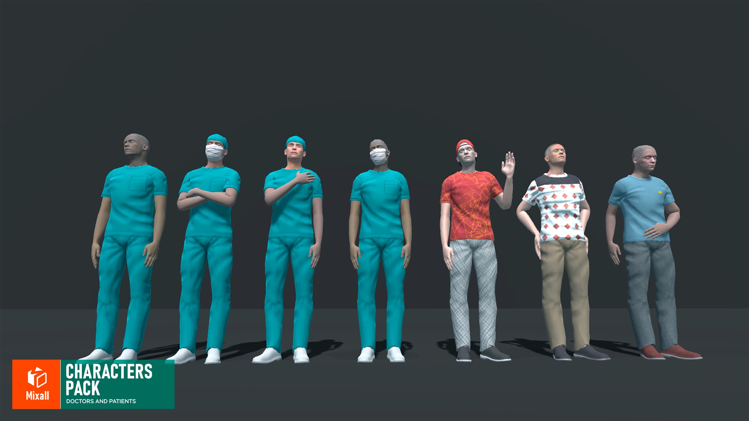 Media 1 for listing Characters pack - doctors and patients