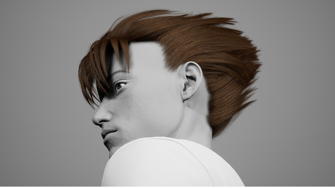 Media 1 for listing MetaHair 238- Groom hair for Metahumans - With low lowpoly version