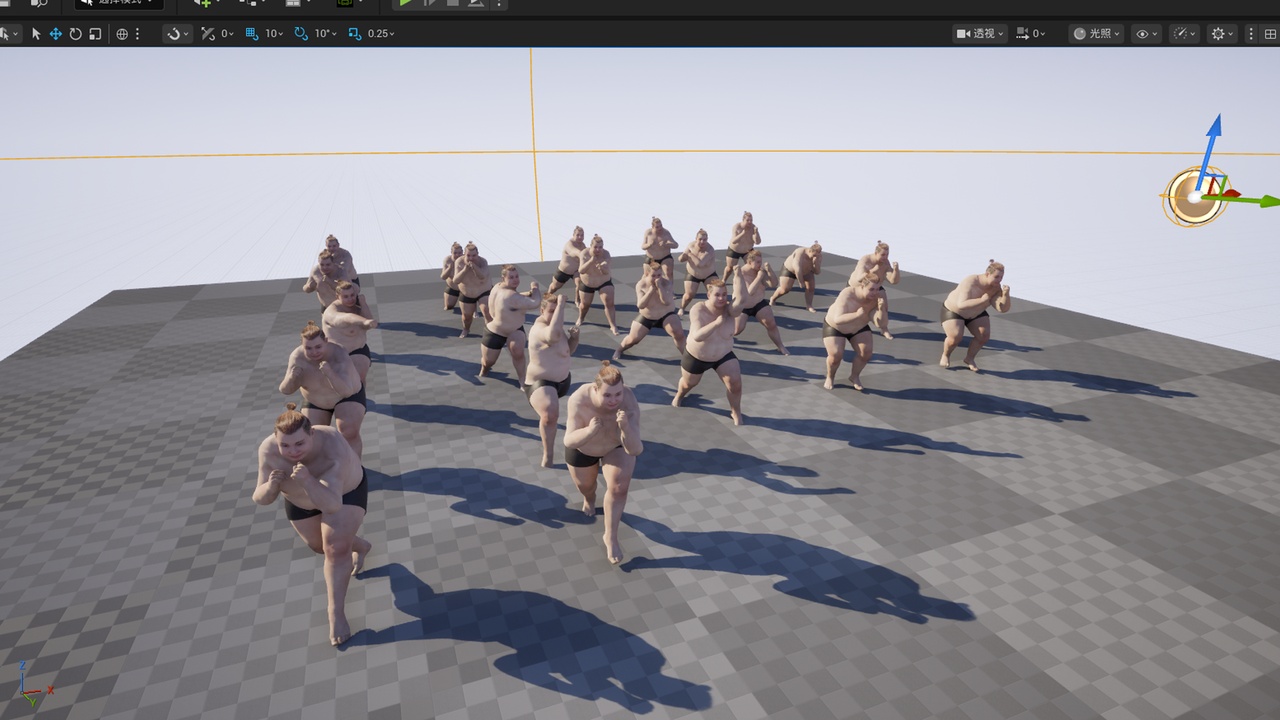 Media 1 for listing Strong Plus Size Male Sumo Wrestler Model Fully Rigged with Expressions强壮男相扑运动员
