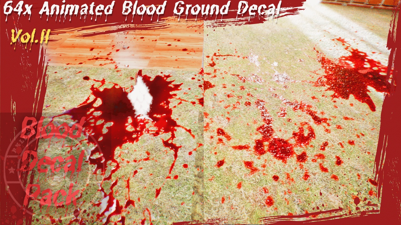 Media 1 for listing Animated Blood Ground Decal Vol.II