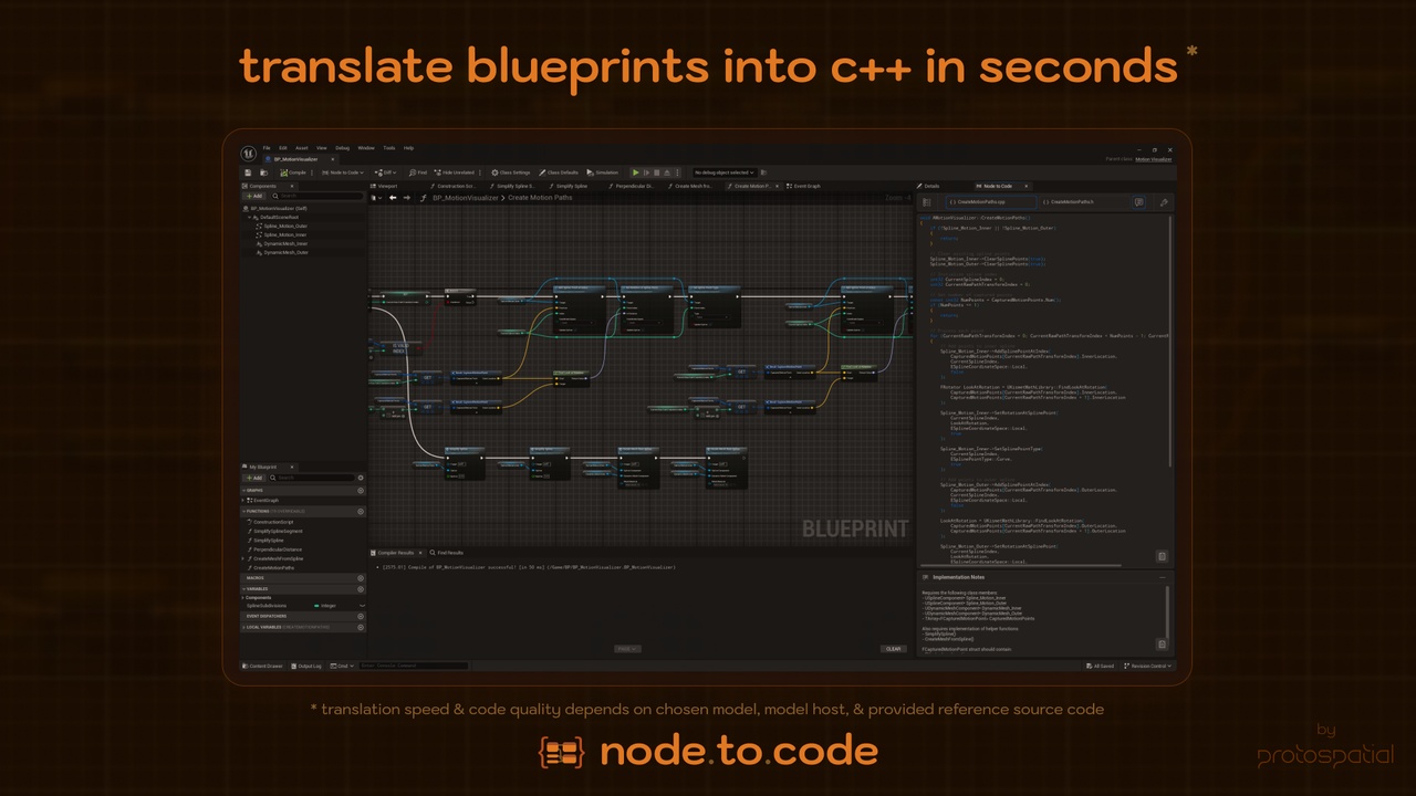 Media 1 for listing Node to Code - Blueprints to C++ in Seconds