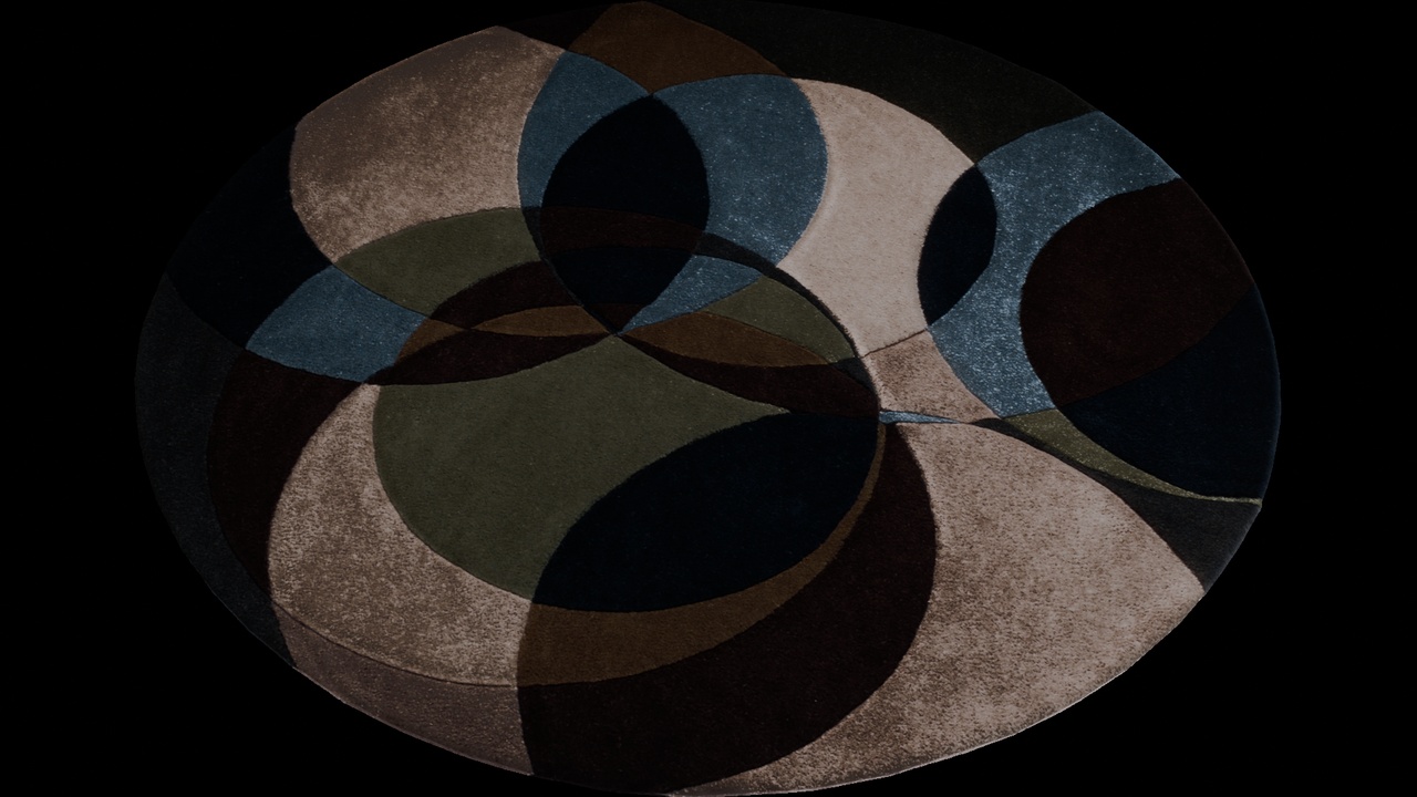 Media 1 for listing Circular Abstract Patterned Carpet