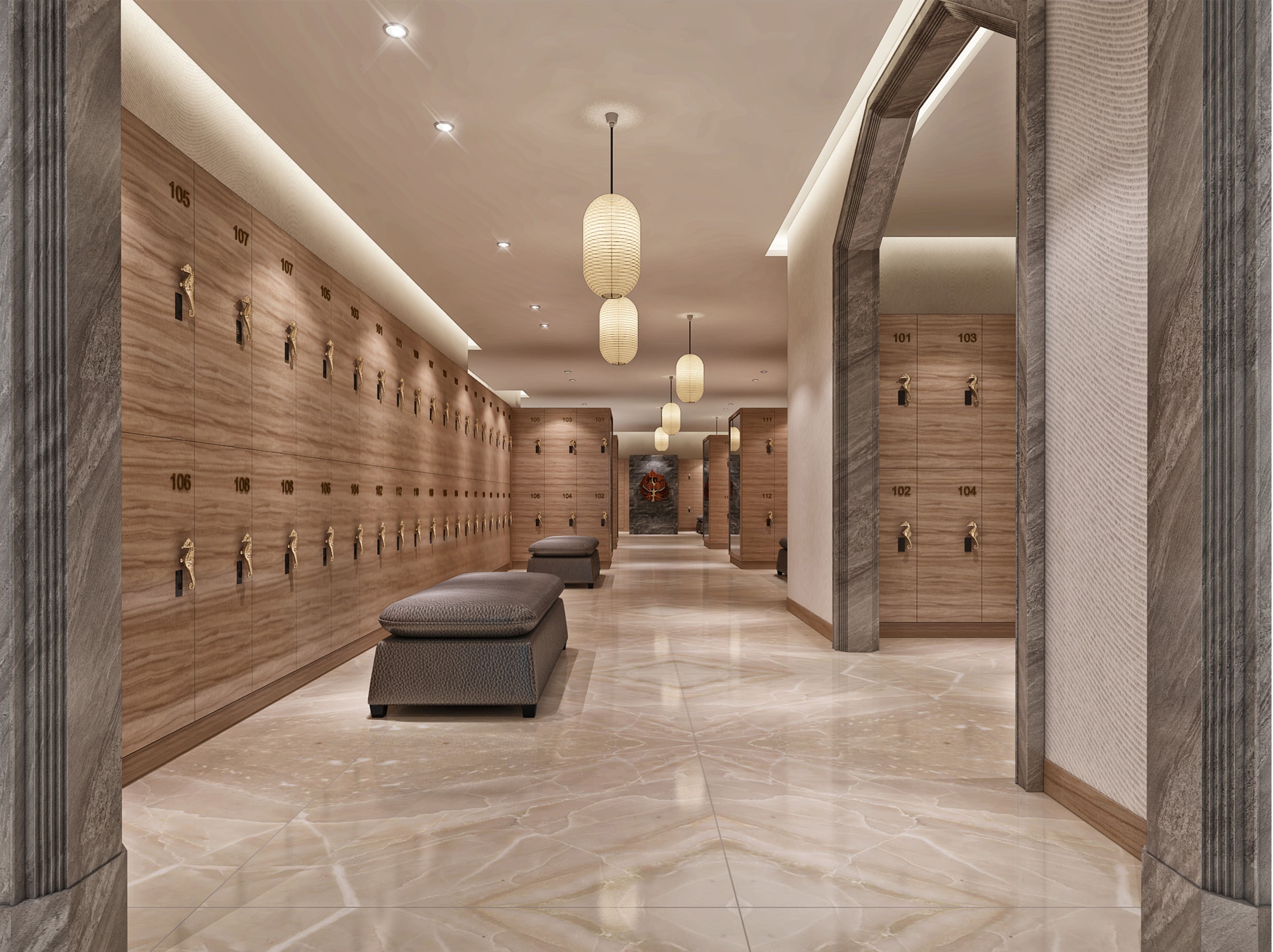 Media 1 for listing Luxury Zen Locker Room | Modern Asian Dressing Gallery