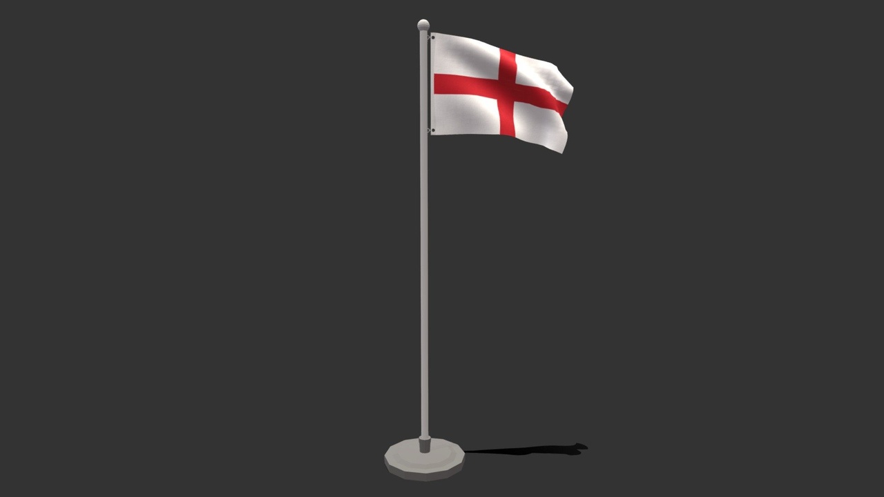 Media 1 for listing Low Poly Seamless Animated England Flag