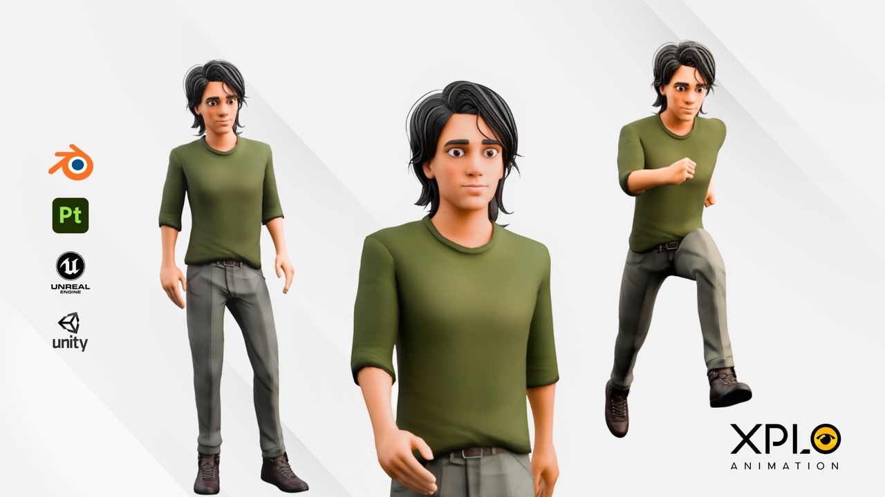 Game Ready Rigged & Animated Male character | Fab