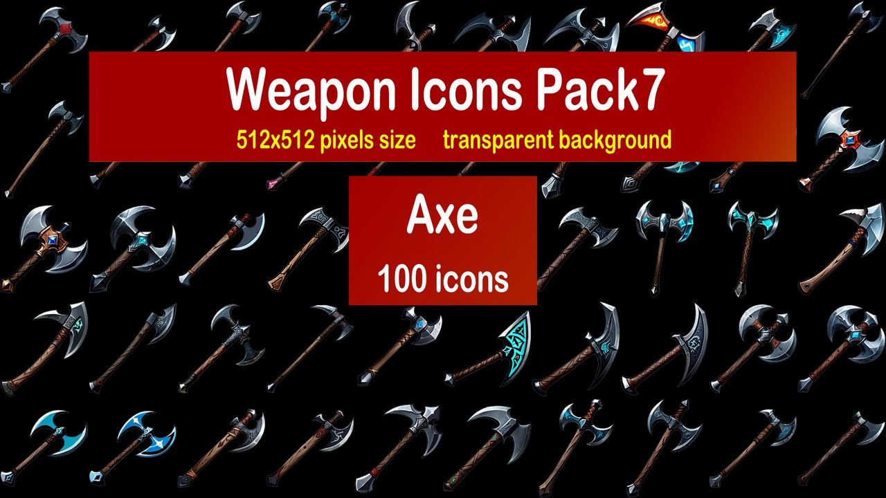 Media 1 for listing Weapon Icons Pack7 - Axe
