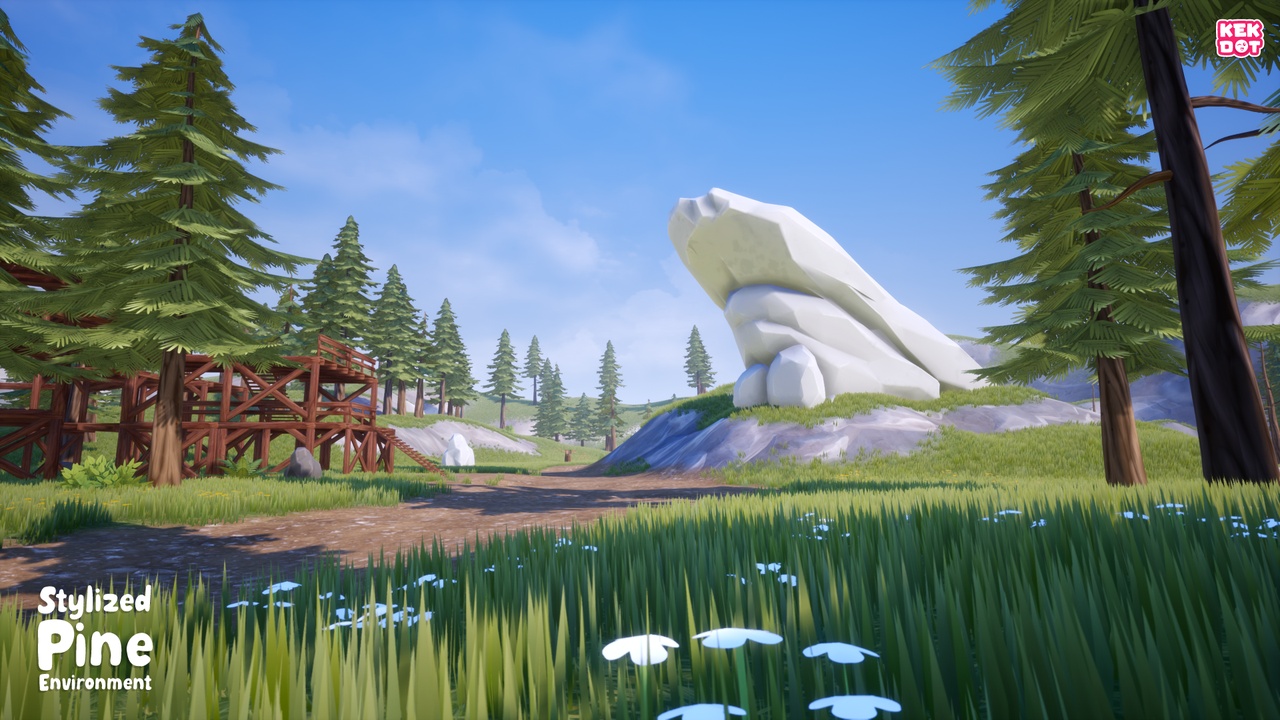 Media 1 for listing Stylized Pine Environment - Build a Modular Fort - By Kekdot