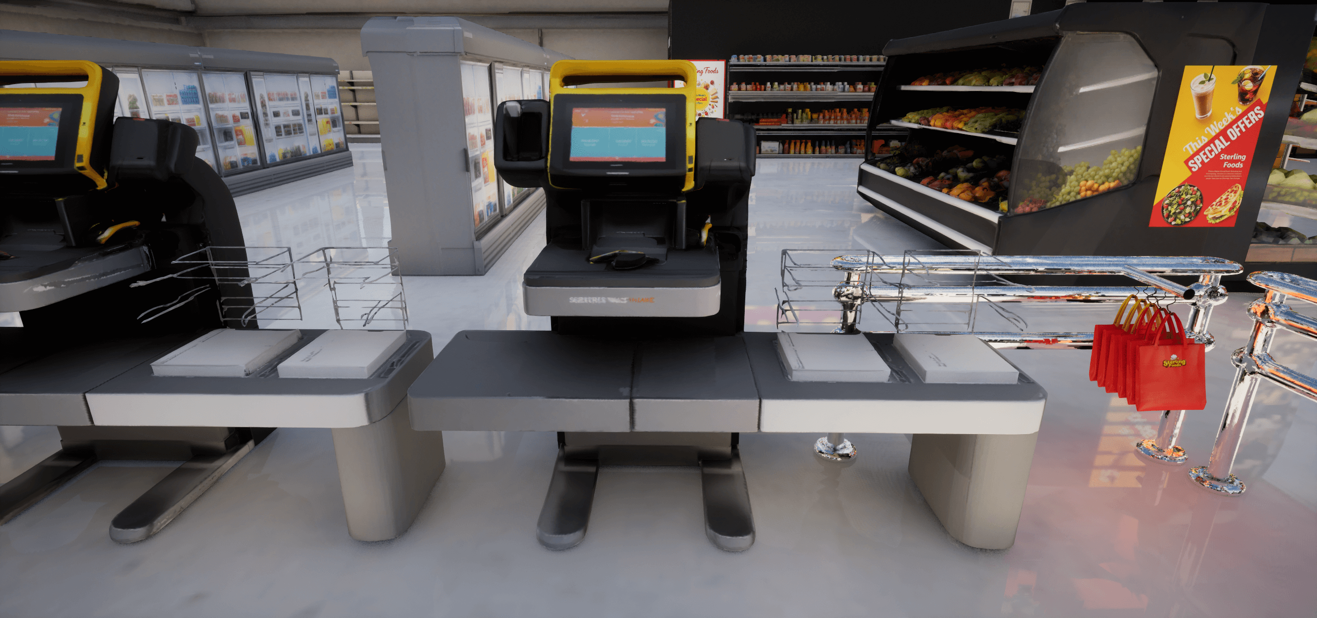 Self Checkout Station - Supermarket Prop | Fab