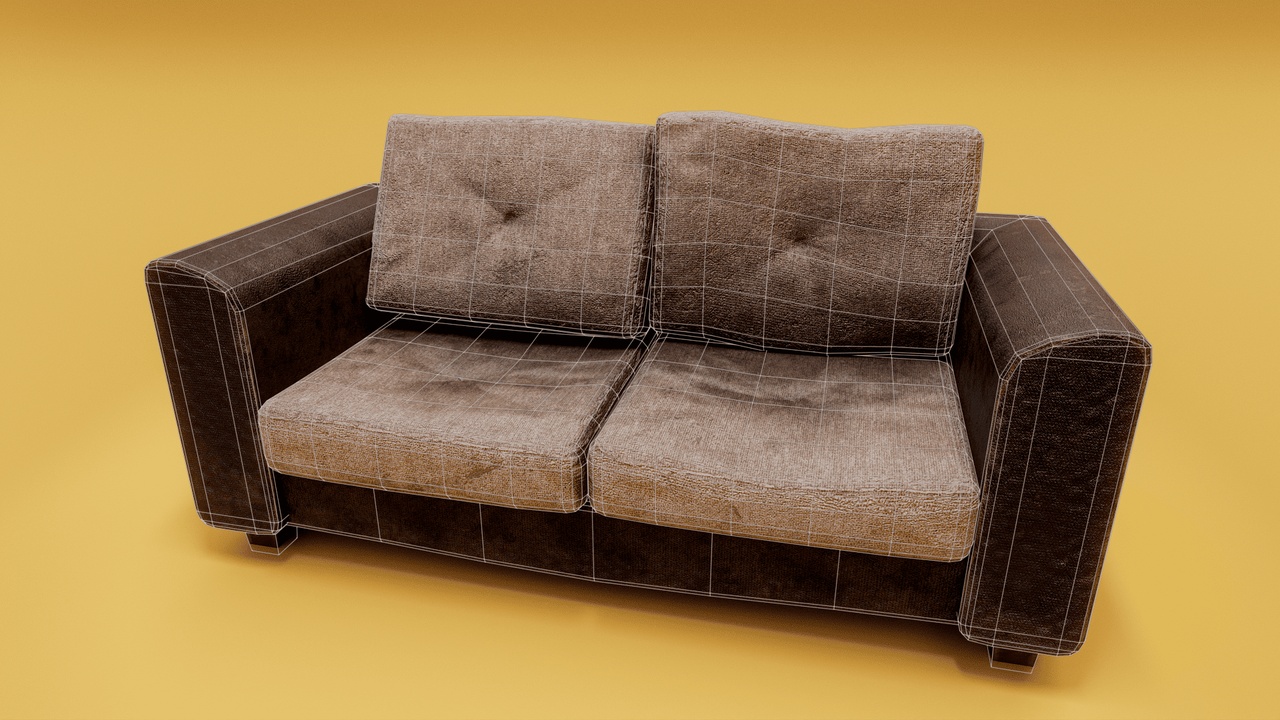 Media 1 for listing Used Leather Sofa - 3D Model