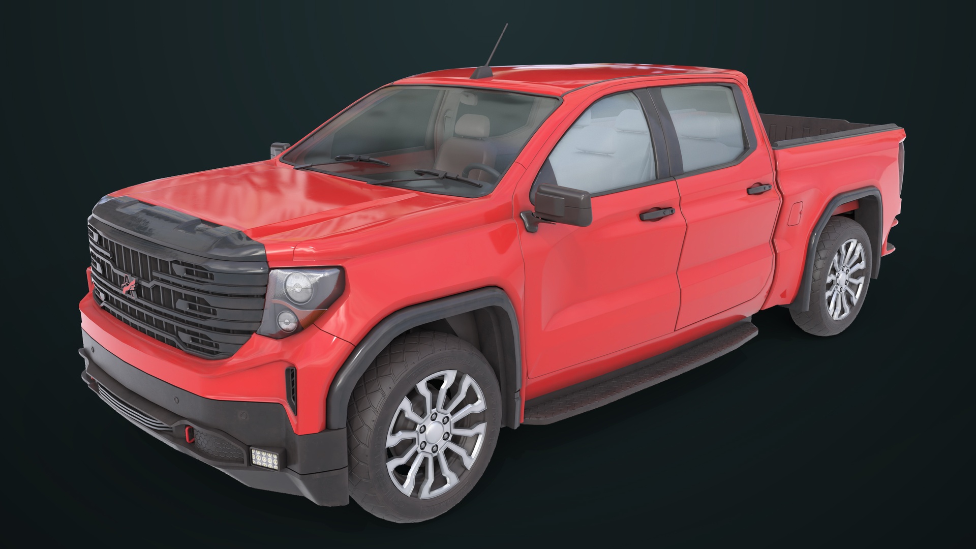 Media 1 for listing Generic Pickup Truck 02 Red All PBR Unity UE Textures