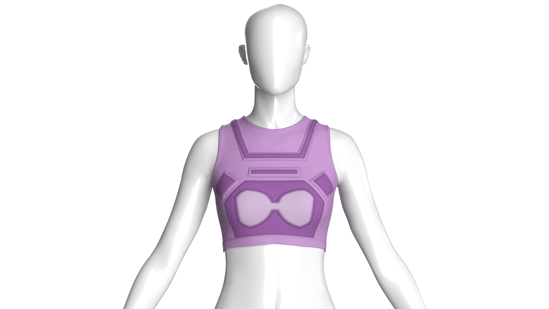 Media 1 for listing Girls Crop Top With Chest Plate | High Poly