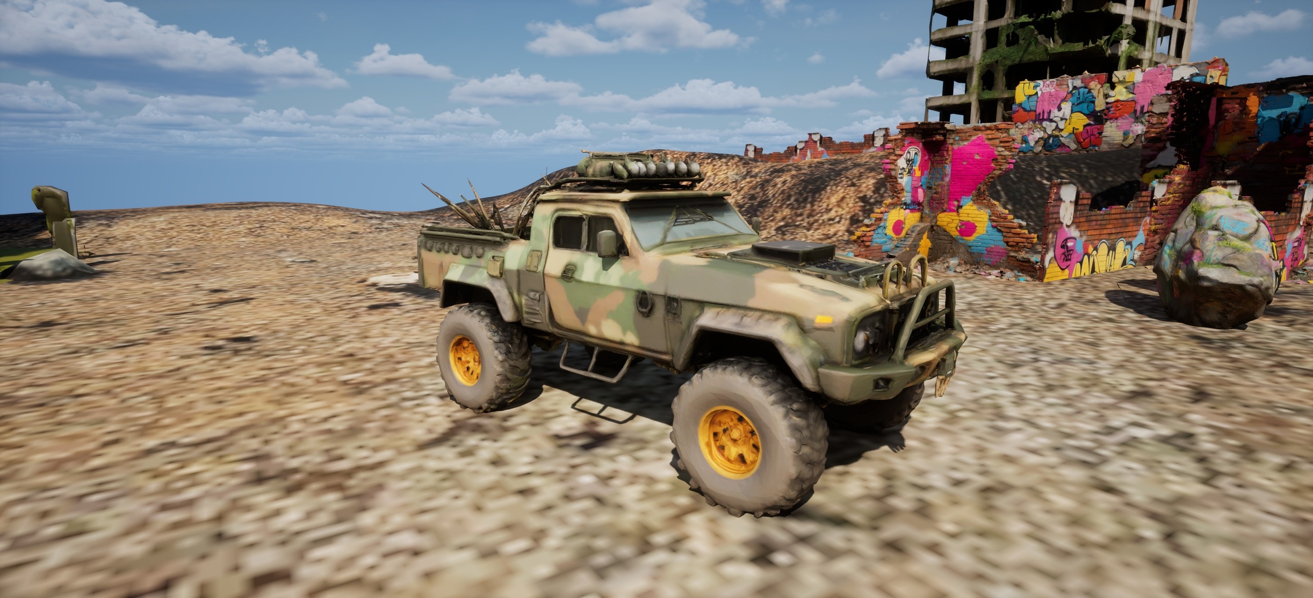 Camo Off Road Vehicle - Post Apocalyptic Car - Truck prop | Fab