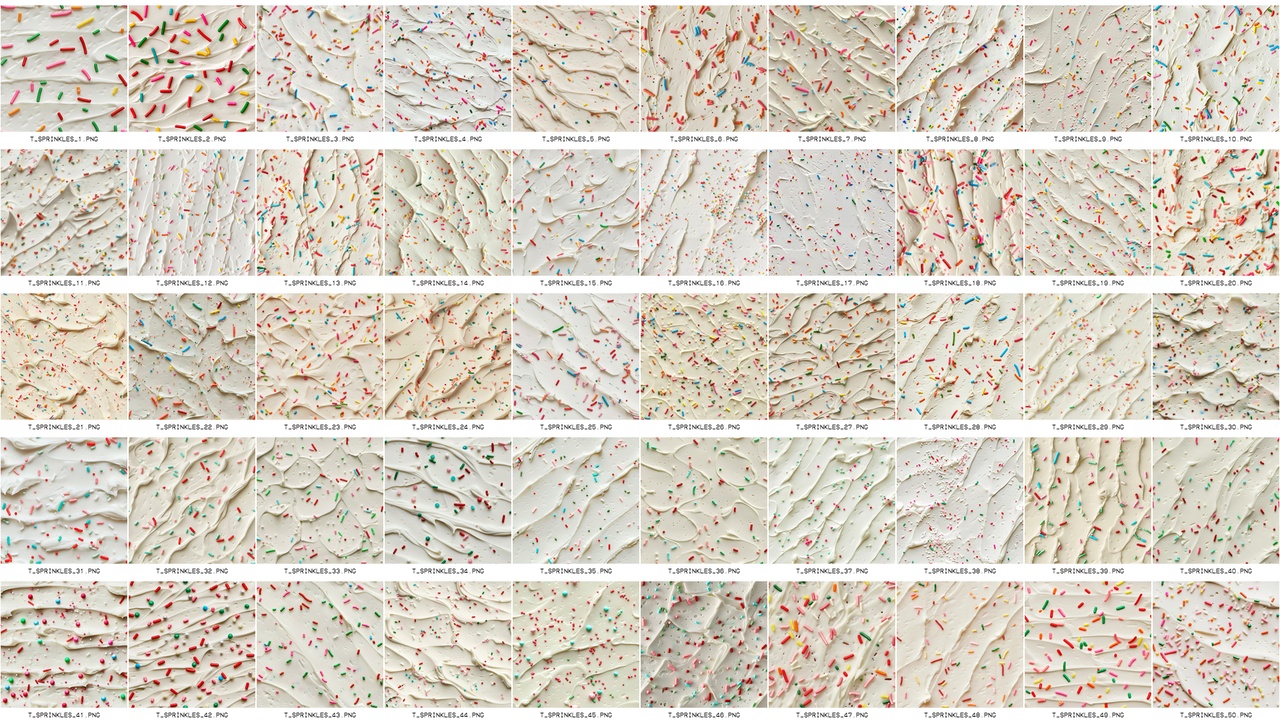 Seamless Cream and Colorful Sprinkles Pattern Pack | Fab