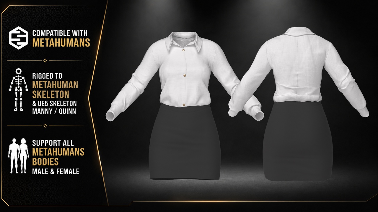 Media 1 for listing MetaHuman Female Office Outfit