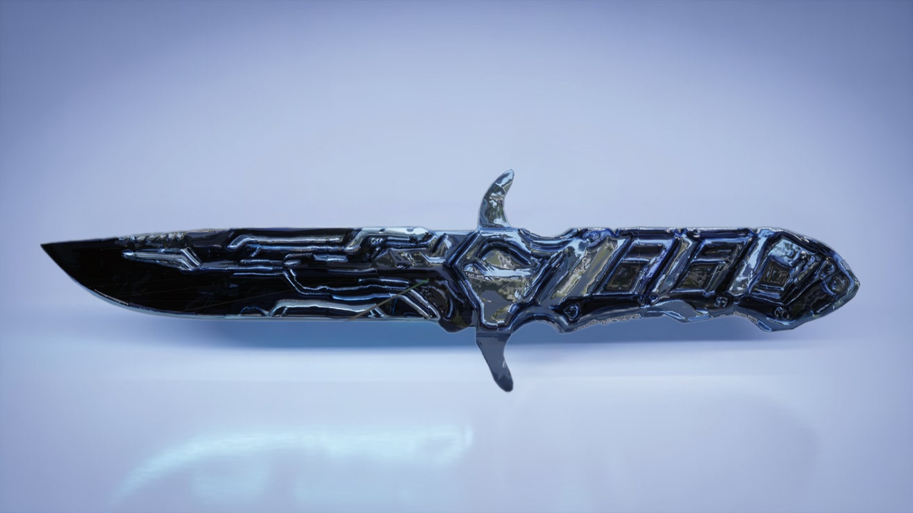 Media 1 for listing Xeno Fang – Sci-Fi Combat Knife (Low Poly, Game Ready)