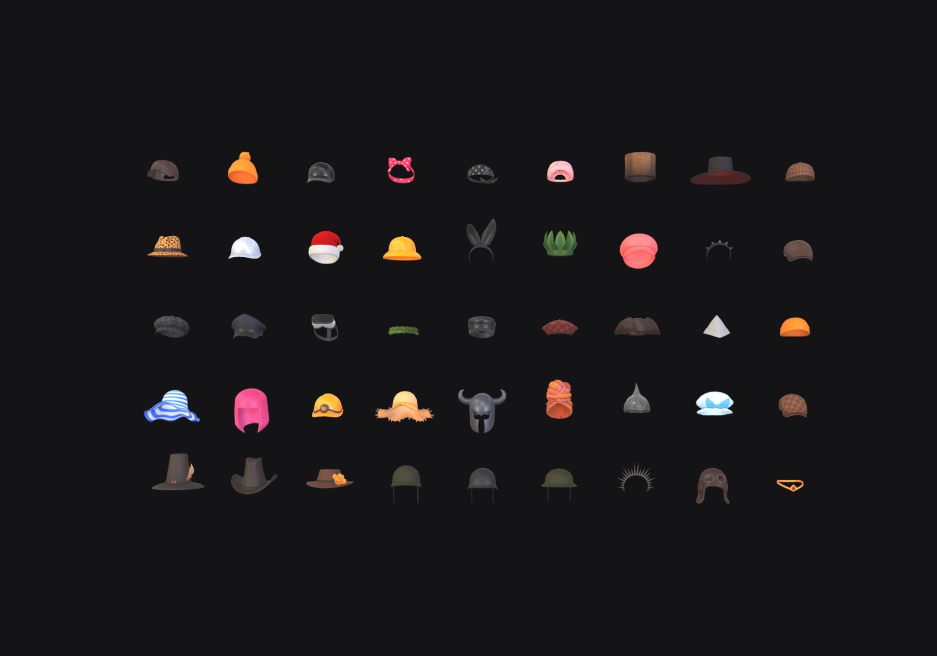 Media 1 for listing Cartoon Hats Pack 10