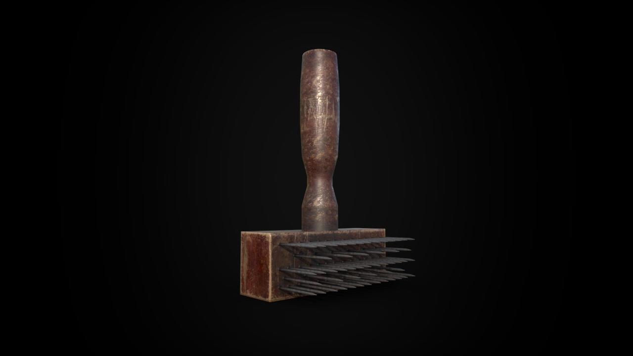 Media 1 for listing Old Wool Comb - Game Ready PBR Low-poly 3D model