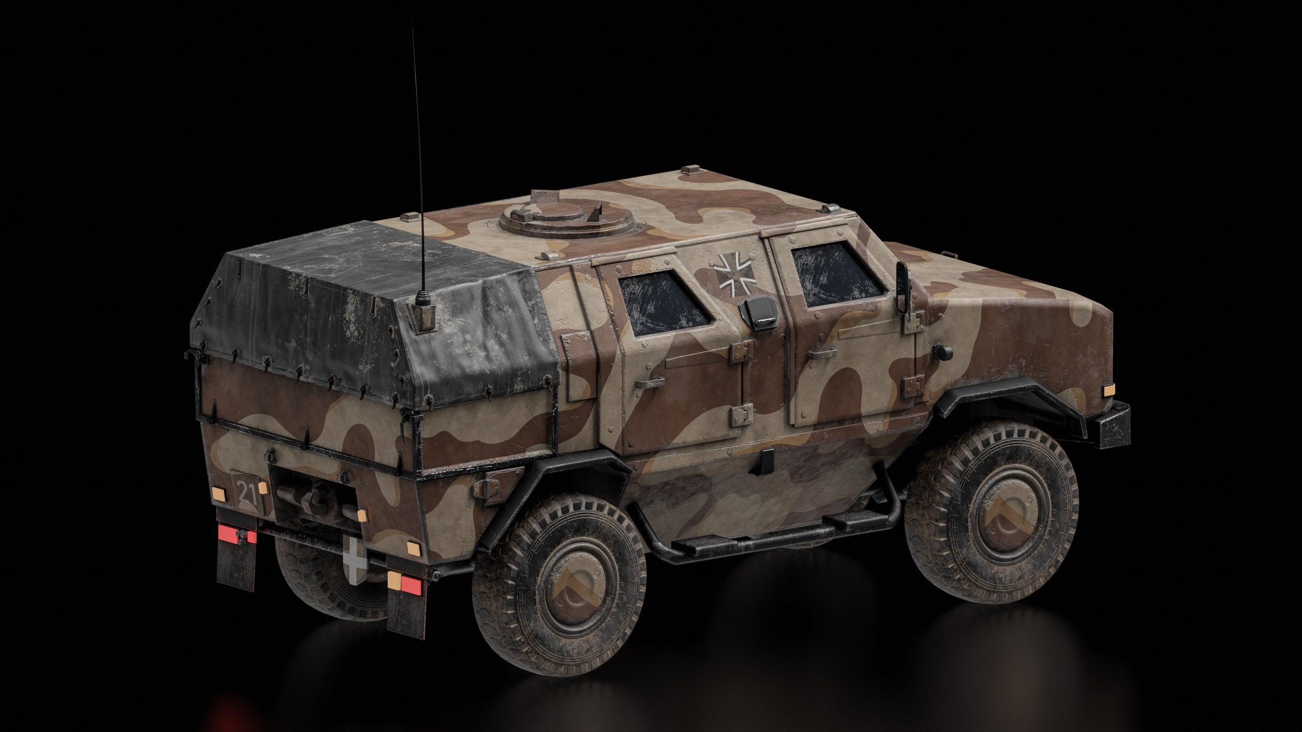 Media 1 for listing KMW Dingo 2 LGS Desert Camouflage - Textured 3D Model