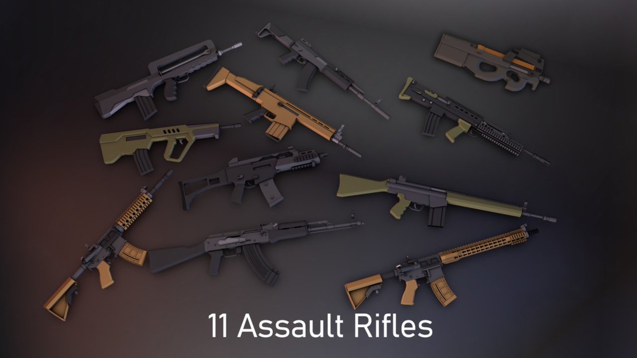 Media 1 for listing Low Poly Weapons VOL.2